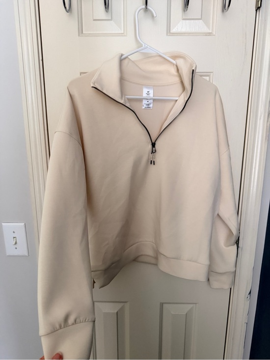 Member's Mark Sweaters - Women's Cream Half-Zip Cowl Pullover Sweater